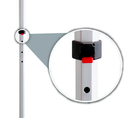 hliníková noha nůžkový stan