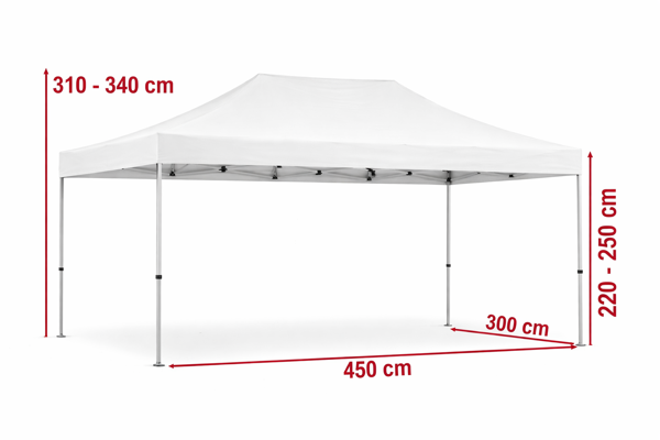 3x4,5 m-es ollósátor műszaki rajza