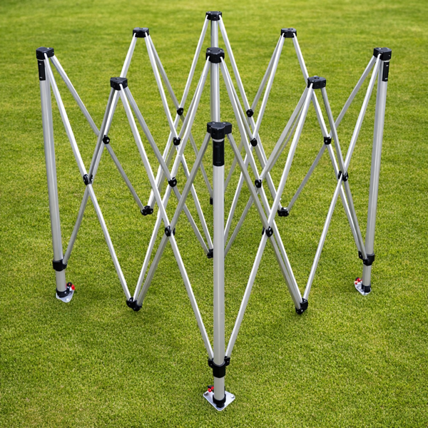 Ollósátor 2×2 m ACÉL Standard – részben szétszerelt szerkezet