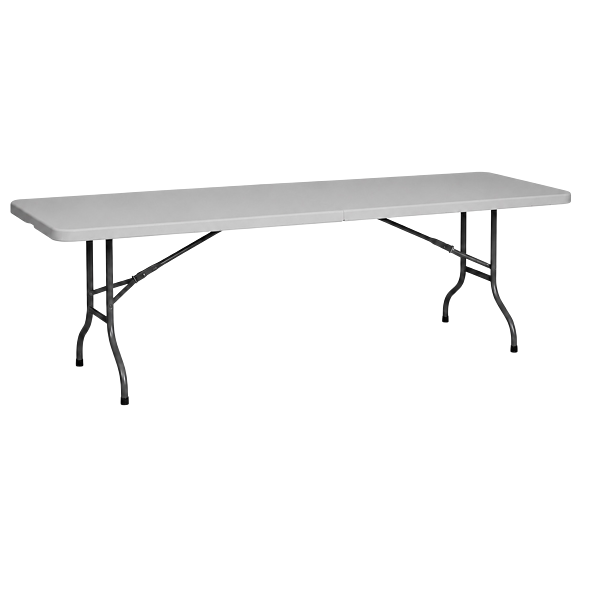 Műanyag vendéglátóasztal szürke - 240 cm