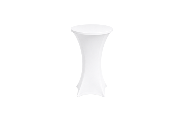 Fehér huzat Ø 60 cm-es, 110 cm magas bisztróasztalhoz – Ambitent